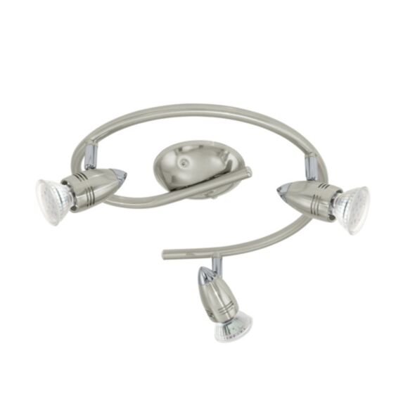 Spot Magnum en acier satin nickel chrome GU10-LED incl. 3 x 3W 3000K - EGLO