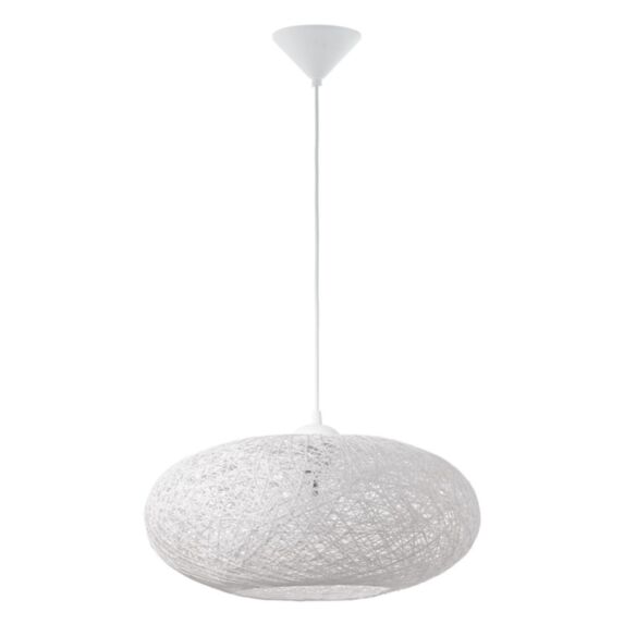 Suspension Campilo Ø45 x H110 cm 60Wx1 E27 plastique blanc - EGLO