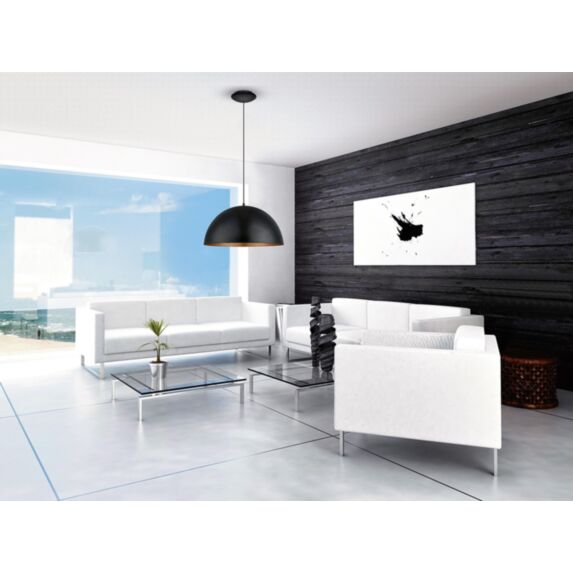 SUSPENSION GAETANO 1 NOIR CUIVRE E27 D53