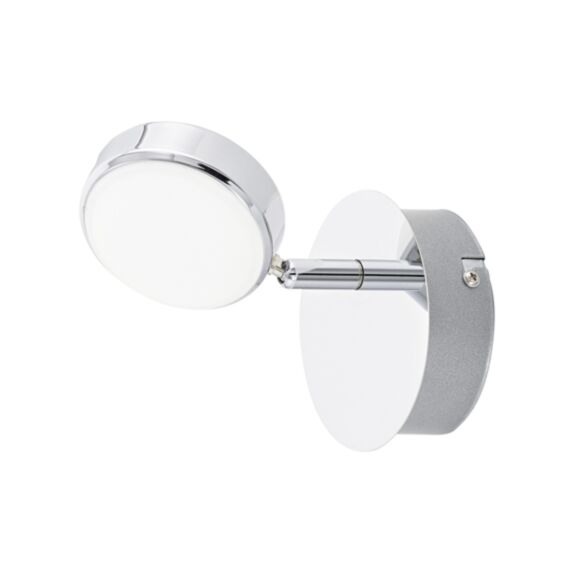 Patère LED SALTO 640lm chrome et blanc satiné