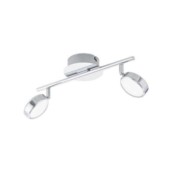 Réglette 2 lumières Salto LED/5,4W acier/chrome
