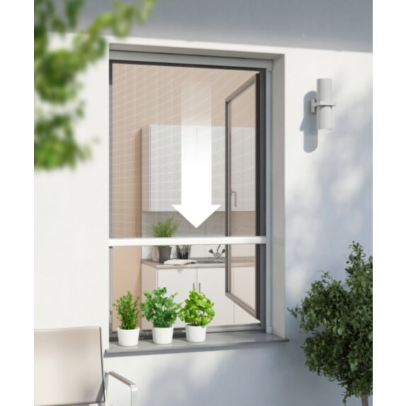 Moustiquaire Store enrouleur L1,30xH1,60cm Blanc - WINDHAGER