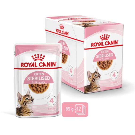 Pâtées Chaton Kitten Sterilised Sauce 12x85gr - ROYAL CANIN