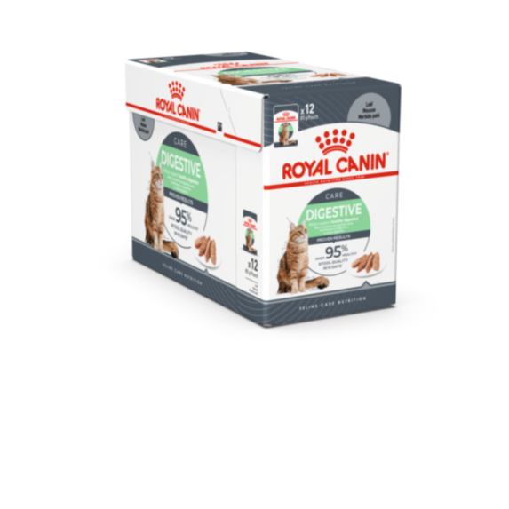 12 Sachets Nourriture humide chat adulte 85g Digestive Care - ROYAL CANIN