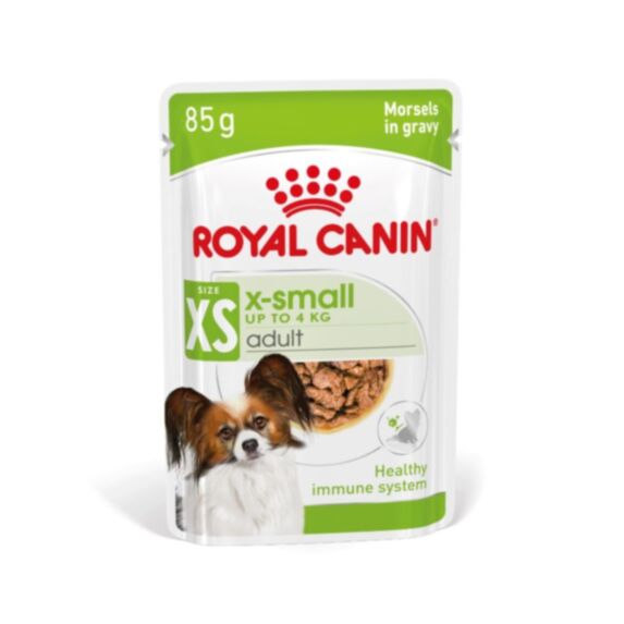 Alimentation pour chien X-Small Adult morceaux en sauce 12x85gr - ROYAL CANIN