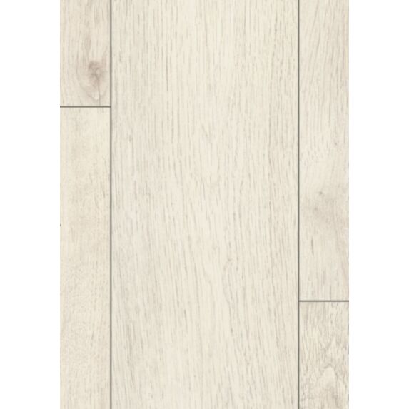 Revêtement de sol stratifié Chêne Cortina blanc 129,2x19,3x0,8cm - EGGER