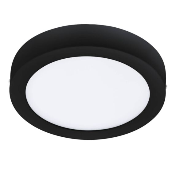 Plafonnier LED Fueva-Z métal noir Ø21cm 16,5W