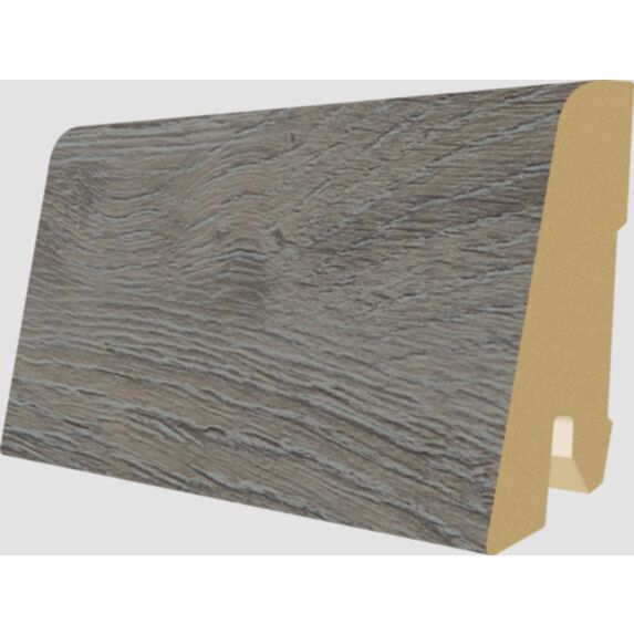 Plinthe sol stratifié décor Chêne Emporia gris 240x6x1,7cm