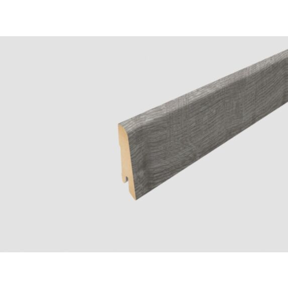 Plinthe sol stratifié décor Chêne Sherman gris clair 240x6x1,7cm