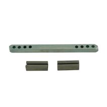 Carre percé poignées de porte 7x90mm + 2 fourreaux 7/8mm 