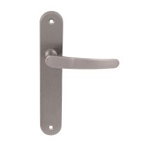 Poignées de porte bec de cane Lude en aluminium nickel mat - B BEAUTY