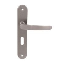 Poignées de porte clé Lude en aluminium nickel mat - B BEAUTY