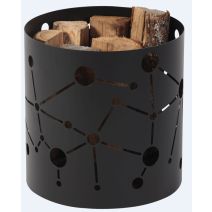 Rangement à bois Spektra noir