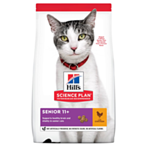 Croquettes chat Senior 11+ poulet 1,5kg - HILL'S SCIENCE PLAN