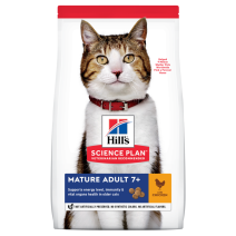 Croquettes chat Mature 7+ poulet 3kg - HILL'S SCIENCE PLAN