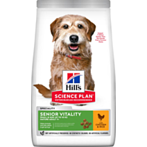 Croquettes chien Mature 7+ Small & Mini Senior Vitality poulet/riz 1,5kg - HILL'S SCIENCE PLAN
