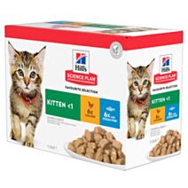 Sachet fraicheur chaton poulet-poisson 12x85gr - HILL'S SCIENCE PLAN 
