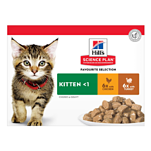 Sachet fraicheur chaton poulet-dinde 12x85gr - HILL'S SCIENCE PLAN
