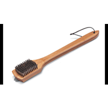 Grande brosse avec manche en bois et grattoir en métal - WEBER