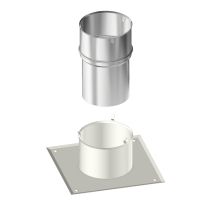 kit jonction tuyau poêle blanc 150/150 25x25 - DIXNEUF