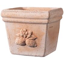 Pot de fleurs en terre cuite Quadro Sicilia Ø17x14cm