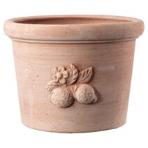 Pot de fleurs en terre cuite Cilindro Sicilia Ø23x17,5cm