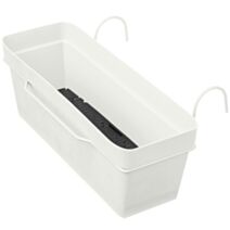 Jardinière Like R bianco avec réserve d'eau 19x30x49cm