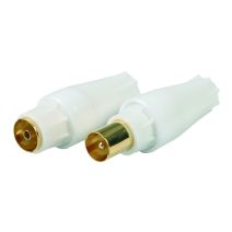 2 fiches mâle/femelle coale 9.52mm connectique or - OPTEX
