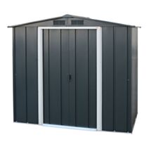 Abri de jardin métal Anthracite 2,46m² + kit ancrage inclus - DURAMAX
