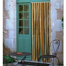 rideau de porte antille brun-beige 90 x 220 - MOREL