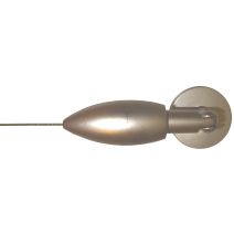 Lot de 2 supports embout ogive avec câble 5m nickel mat - MOBOIS