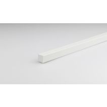 Tube carré plein blanc pvc rigide mm.10x10