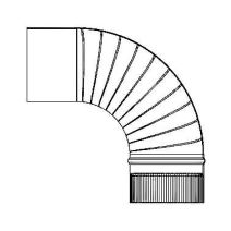 coude 90° en émaillage gris fonte ø153 - TSO