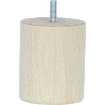 Pied de lit cylindrique brut H.80 Ø68 mm - EVOLUDIS