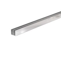 Profilé double U alu anodisé chromé argent mm. 20x18x1 - ARCANSAS