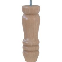 Pied de lit Quercy bois verni naturel H.150 Ø48mm - BAR PLUS