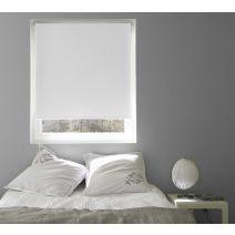 Store enrouleur tamisant uni blanc 60x190cm - MADECO