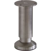 Pied de meuble réglable inox H.120/135 Ø58 mm - BAR PLUS