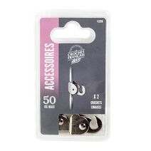 2 crochets acier autobloquants pour cimaise