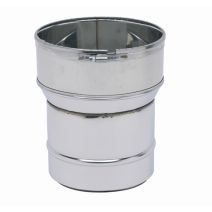 Raccord inox avec bagues à griffes poêle-Tubage flexible 180/186 - TEN