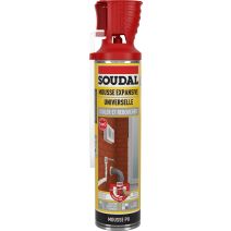 Mousse expansive Isoler et Reboucher 360° avec pistolet 500ml - SOUDAL