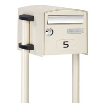 Boîte aux lettres face dôme 1 porte normalisée ton pierre - DECAYEUX