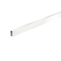 Tube rect. alu laqué blanc mm.20x10