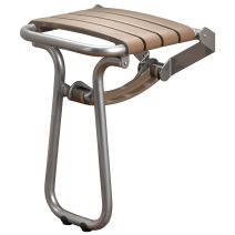 Siège de douche escamotable avec béquille automatique - taupe - GODONNIER
