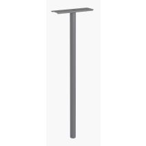 Piquet de boîte aux lettres cylindrique gris anthracite - DECAYEUX