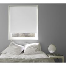 Store enrouleur occultant uni blanc 60x190cm - MADECO