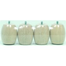 Pied de meuble modèle 06 brut H.80 Ø68 mm - x4 - EVOLUDIS 