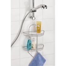 Etagère filaire douche Kuopio chromé 2 niveaux - WENKO