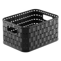 Panier décor osier format  noir