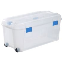 Malle de rangement totem 80l avec 2 roulettes - polypropylène - dimensions :  79,5 x 39,5 x 37,1 cm - ALLIBERT